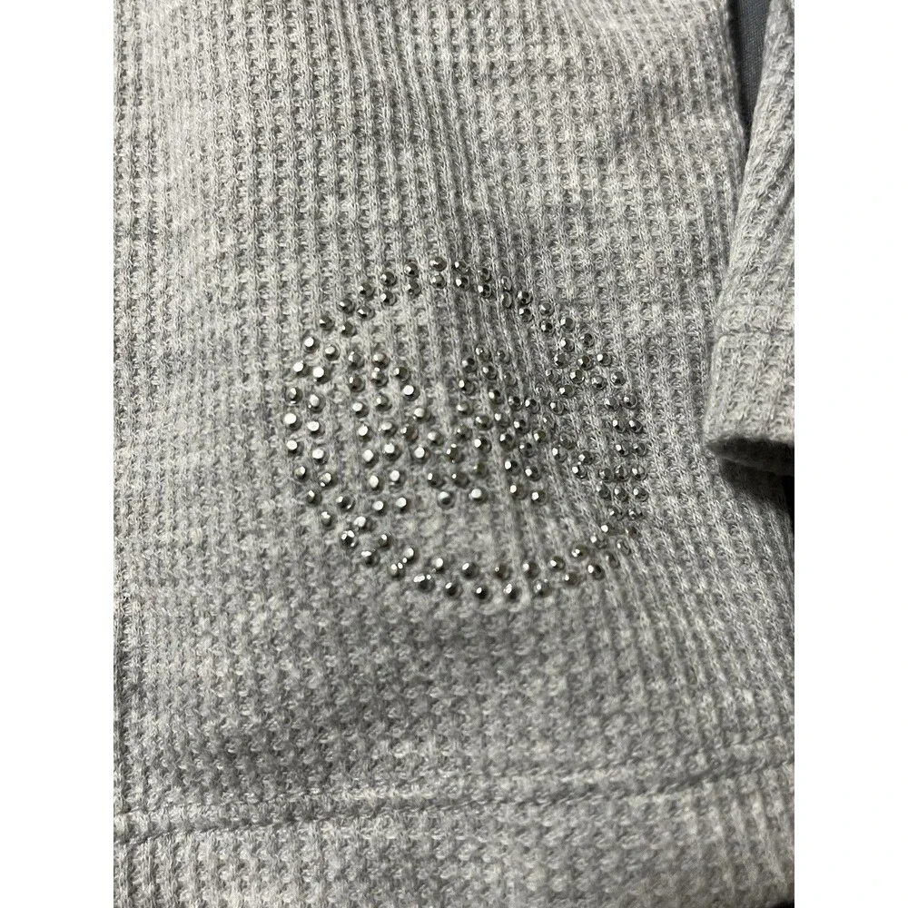 Michael Kors Women's  Rhinestone MK Logo Pullover Hoodie Size Large